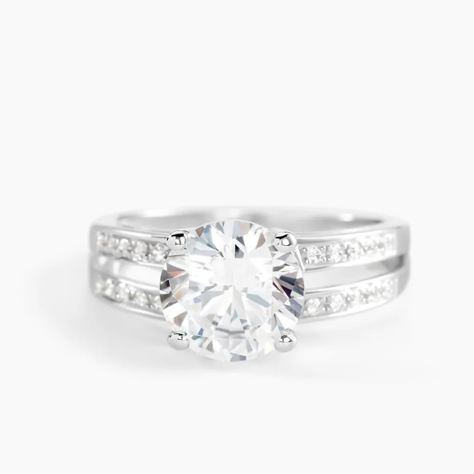 Solitaire Or Blanc Oxyde De Zirconium