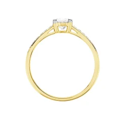 Solitaire Sosanna Ld Or Jaune Diamant Synthetique Blanc