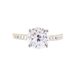 Solitaire Terese Or Jaune Oxyde De Zirconium