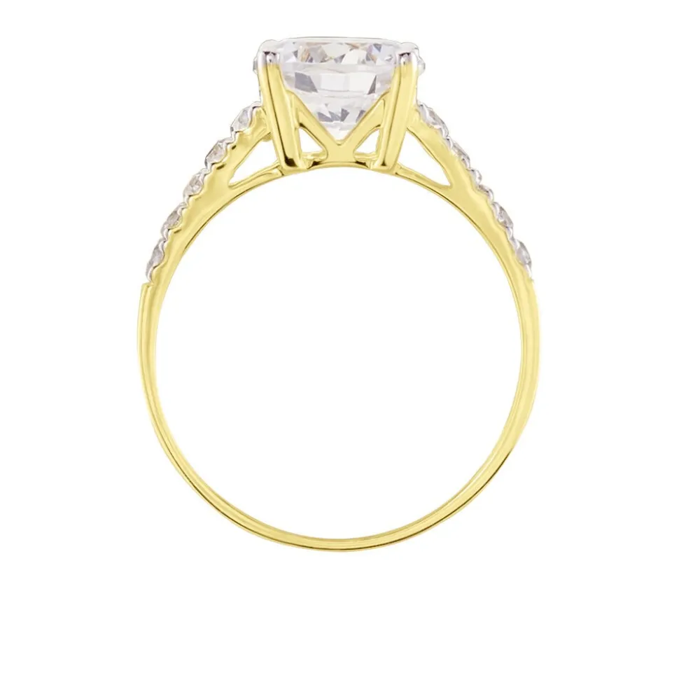 Solitaire Terese Or Jaune Oxyde De Zirconium